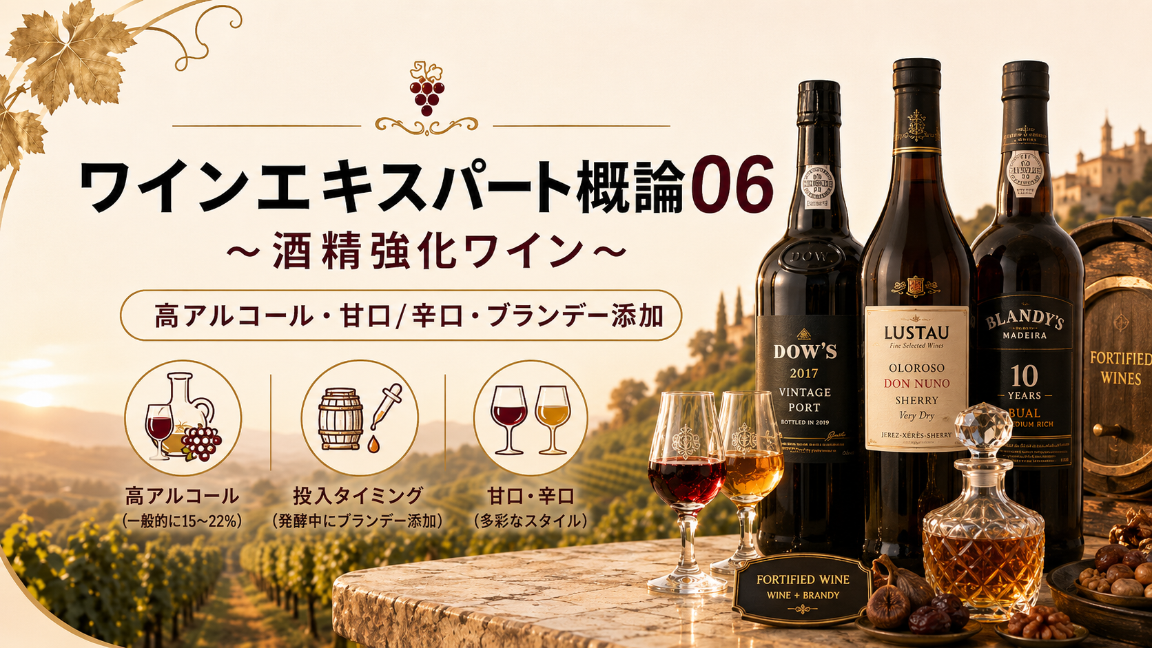 ワインエキスパート概論06｜酒精強化ワイン
